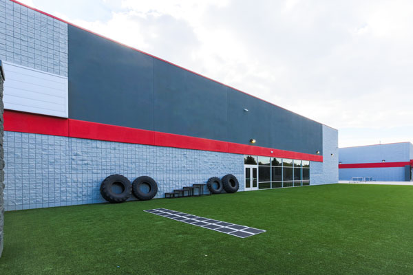 Thornton outdoor turf area